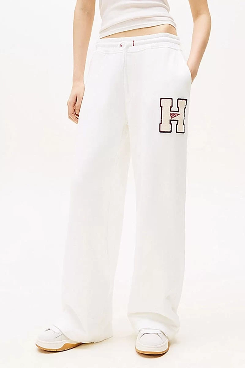 Tommy Hilfiger Kadın Beyaz Jogger Logolu Eşofman Altı