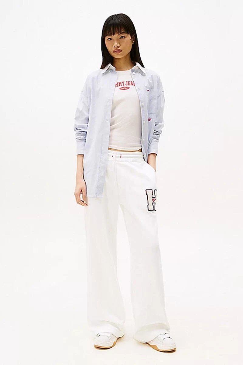 Tommy Hilfiger Kadın Beyaz Jogger Logolu Eşofman Altı