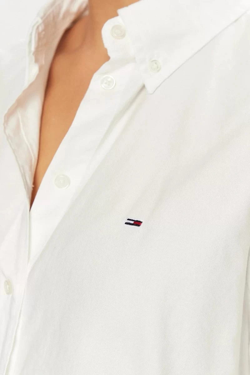 Tommy Hilfiger Kadın Beyaz Regular Fit Gömlek