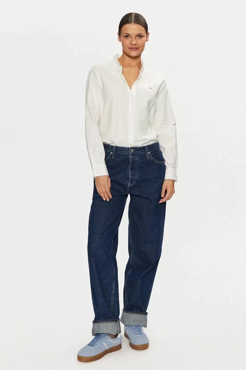Tommy Hilfiger Kadın Beyaz Regular Fit Gömlek