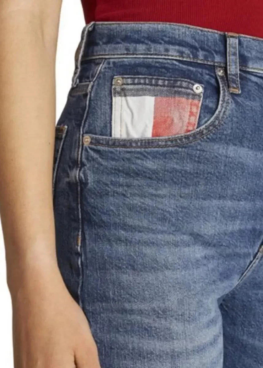 Tommy Hilfiger Kadın Denim Mom Fit Kot Pantolon