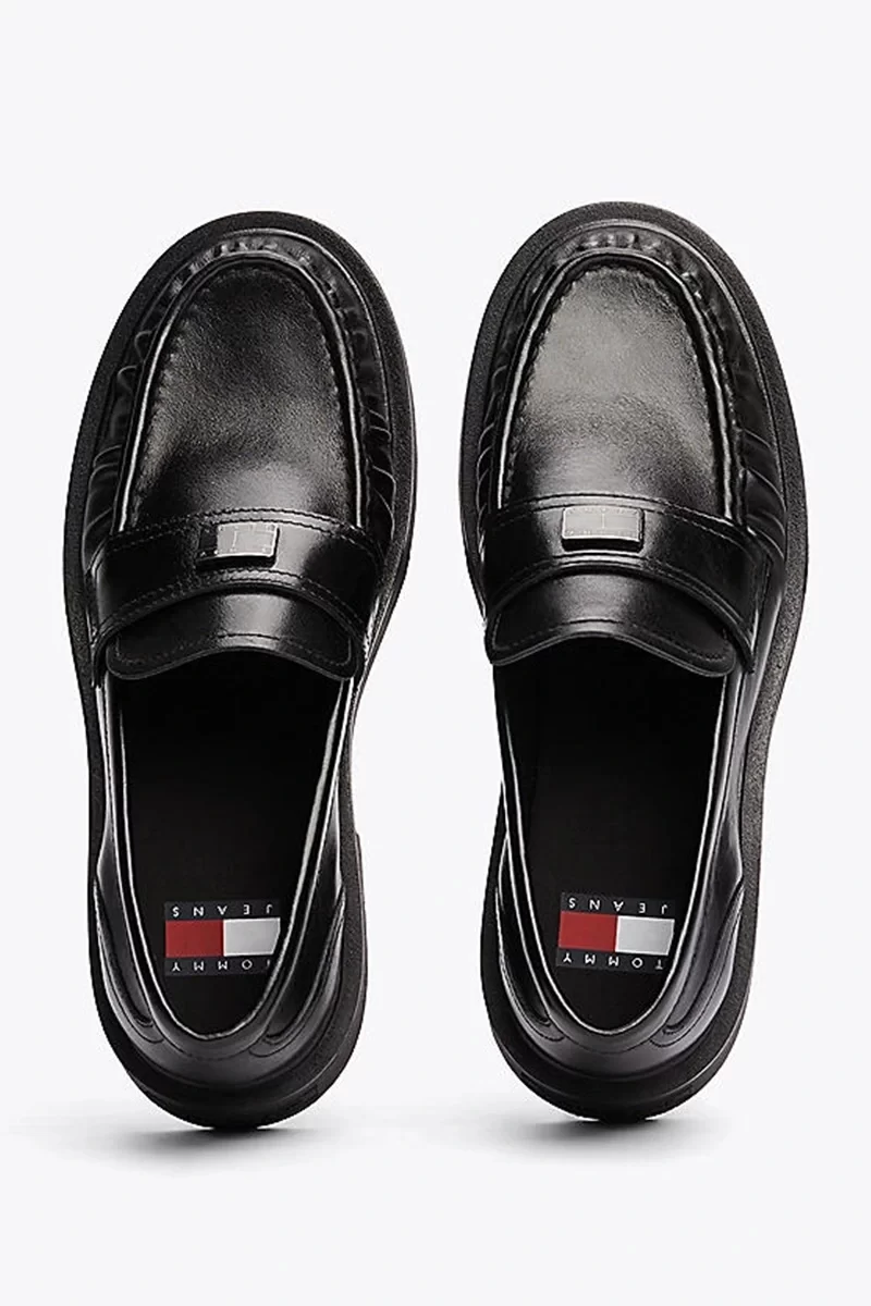 Tommy Hilfiger Kadın Deri Kalın Tabanlı Loafer Ayakkabı