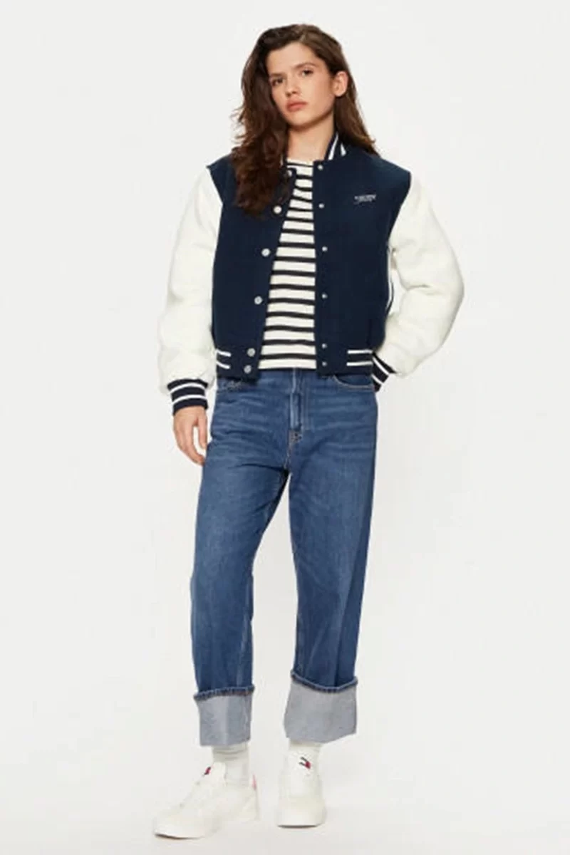Tommy Hilfiger Kadın Lacivert Bomber Ceket