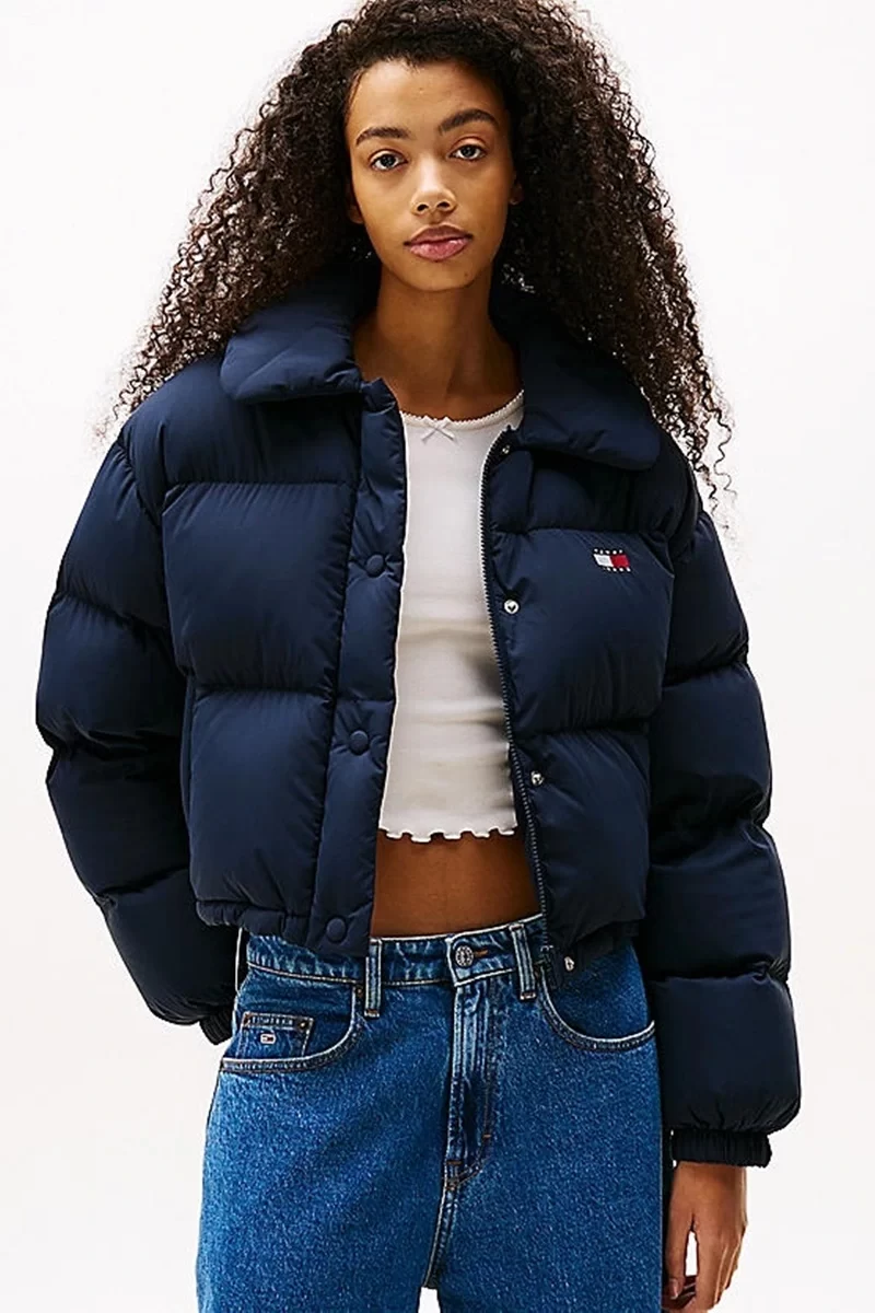 Tommy Hilfiger Kadın Lacivert Şişme Mont