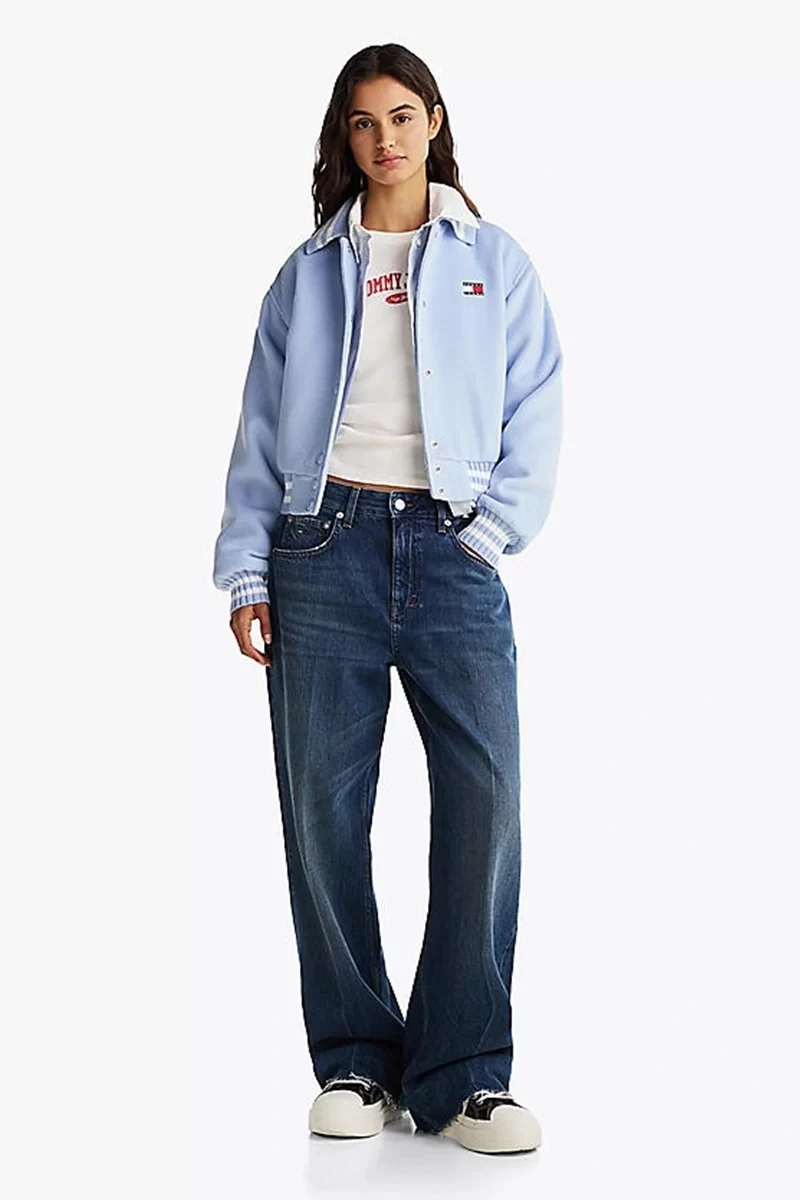 Tommy Hilfiger Kadın Mavi Varsity Bomber Ceket