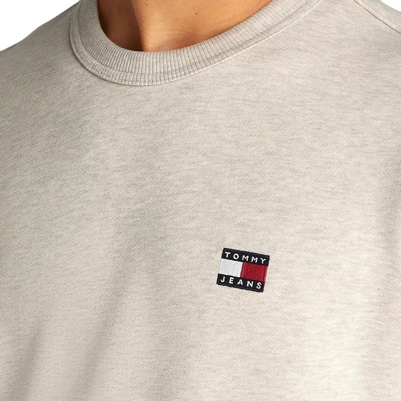 Tommy Jeans  Erkek  Rozetli  Bej  Kazak