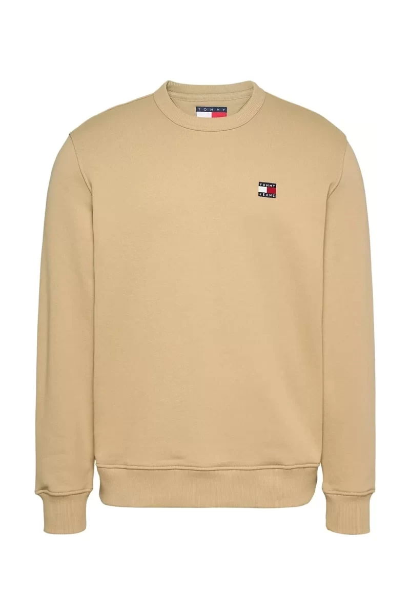 Tommy Hilfiger Logolu Erkek Bej Kazak