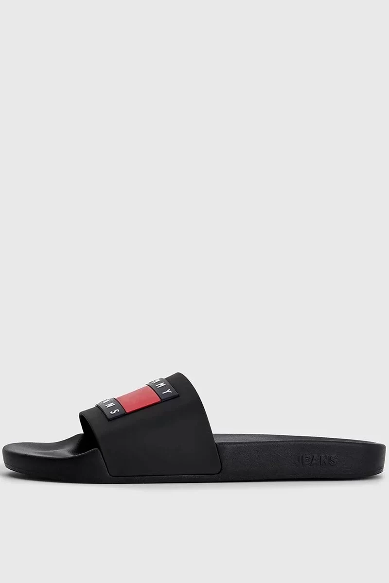 Tommy Hilfiger Erkek Siyah Plaj Terliği