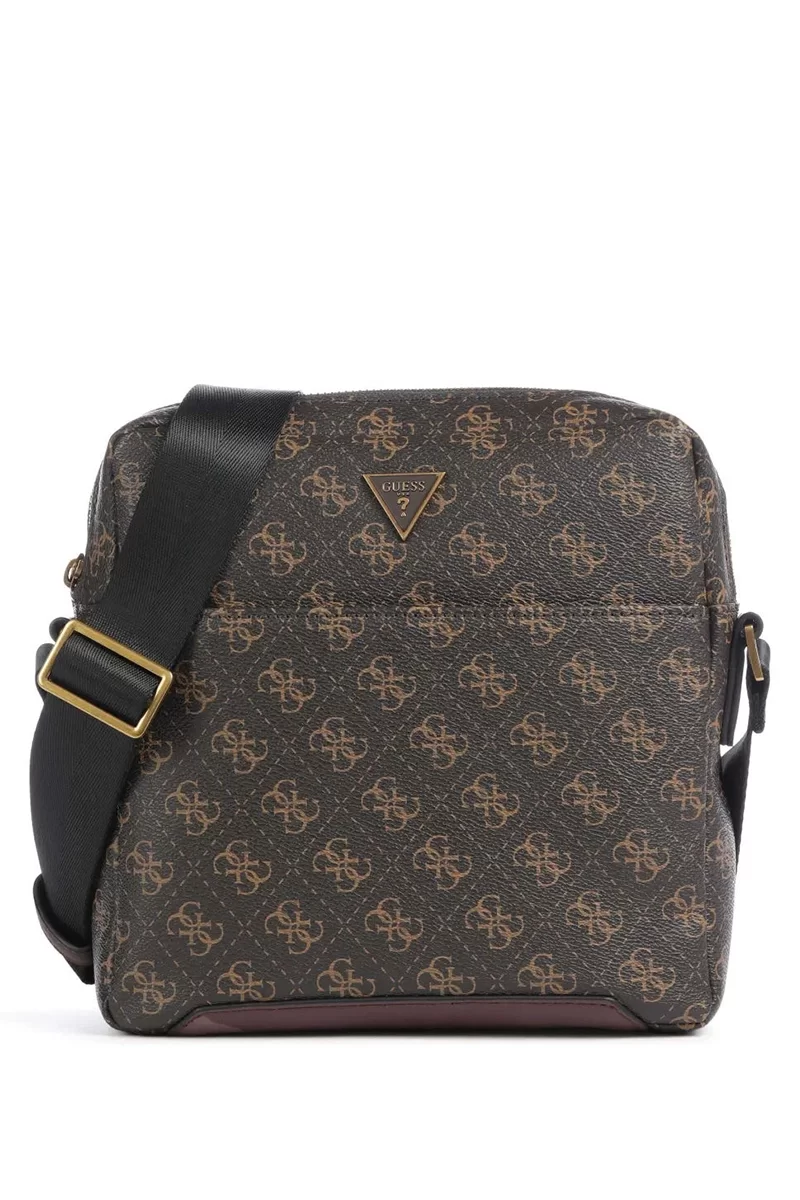 Guess Torıno Top Zıp Crossbody Flat Erkek Kahverengi Omuz Çantası HMTOLOP4258-BNH