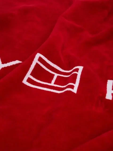 Tommy Hilfiger Unisex Kırmızı Logo Nakışlı Plaj Havlusu