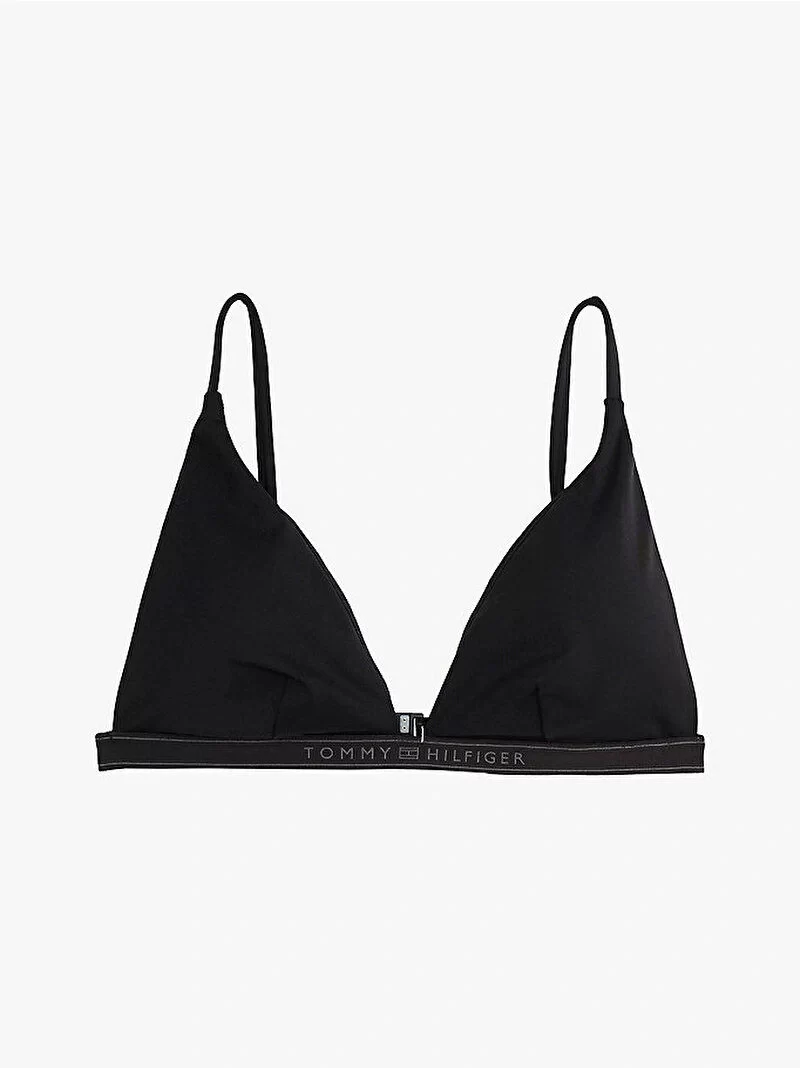 Tommy Hilfiger Kadın Siyah Triangle Fixed Bikini Üstü