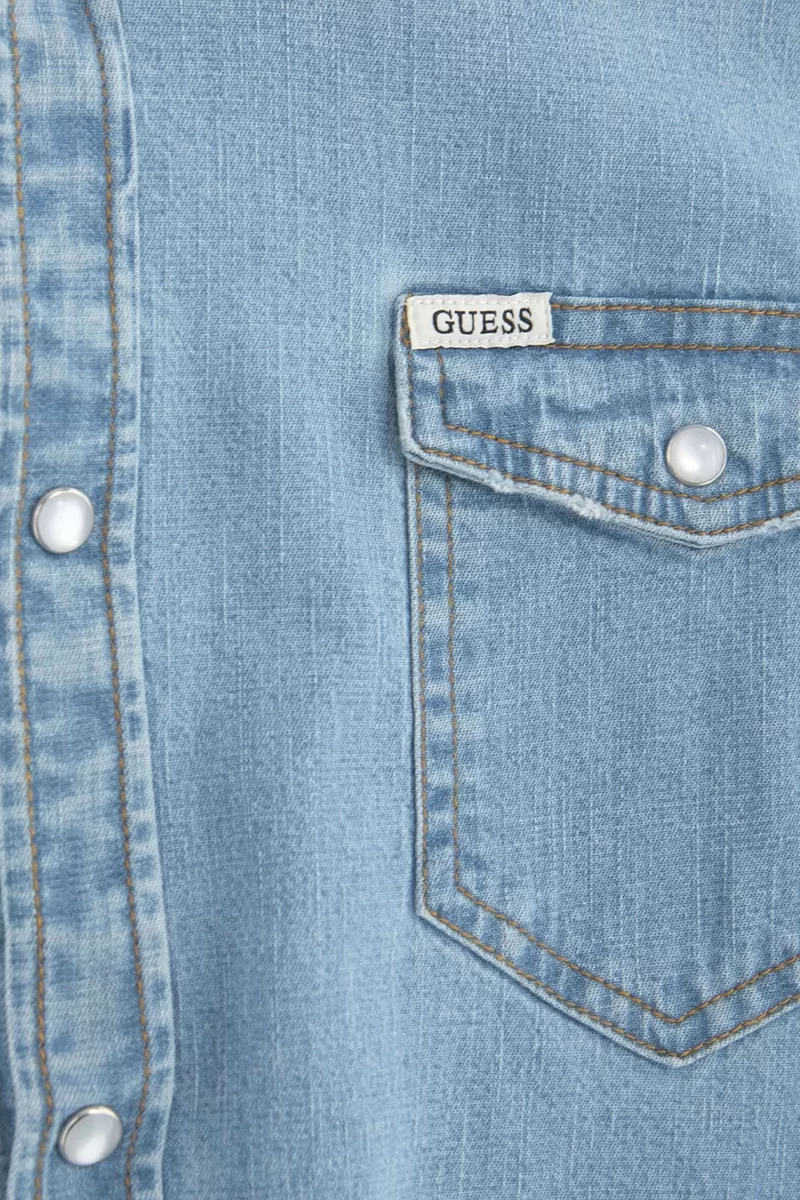 Guess Truckee L/S Shırt Erkek Mavi Gömlek M4GH02D3PF5-M3D1