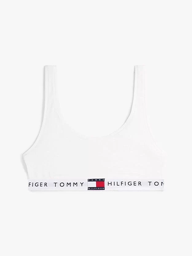Tommy Hilfiger Kadın Beyaz Logolu Desteksiz Bralet