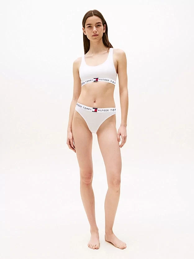 Tommy Hilfiger Kadın Beyaz Logolu Desteksiz Bralet
