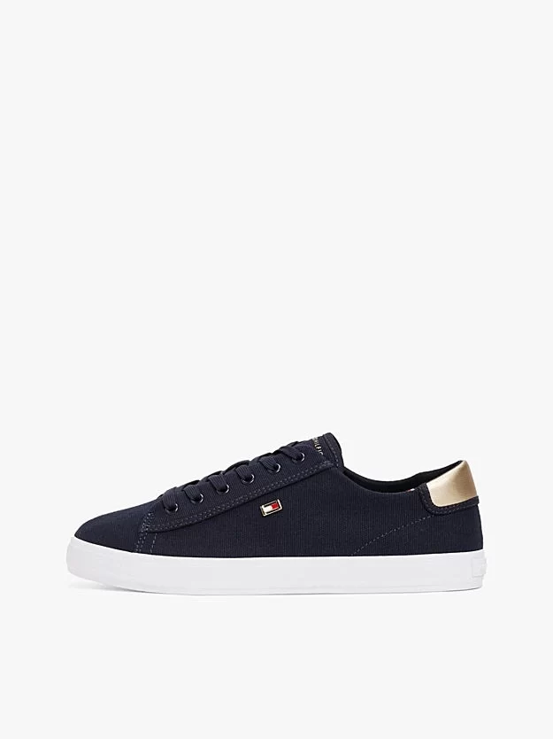 Tommy Hilfiger Kadın Lacivert Kanvas Sneaker