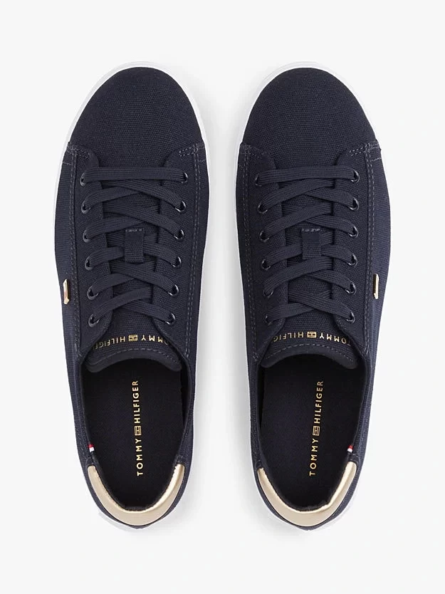 Tommy Hilfiger Kadın Lacivert Kanvas Sneaker