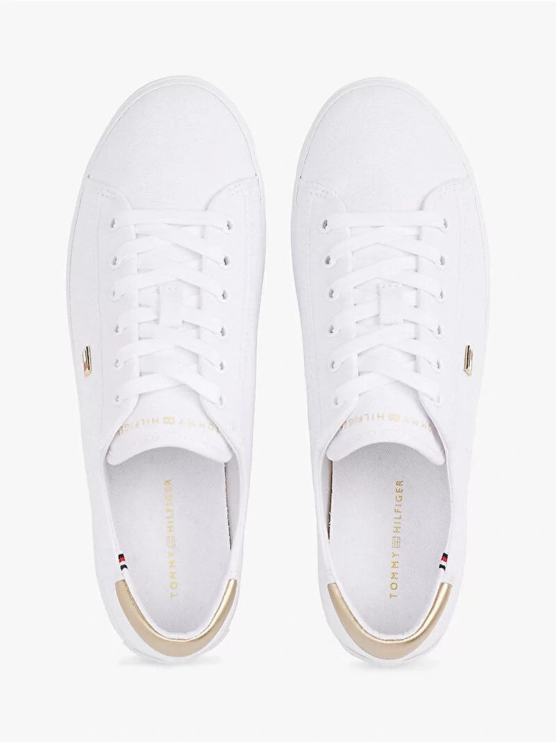 Tommy Hilfiger Kadın Kanvas Bağcıklı Sneaker