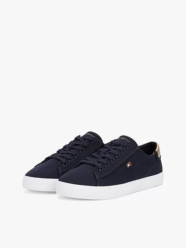 Tommy Hilfiger Kadın Lacivert Kanvas Sneaker