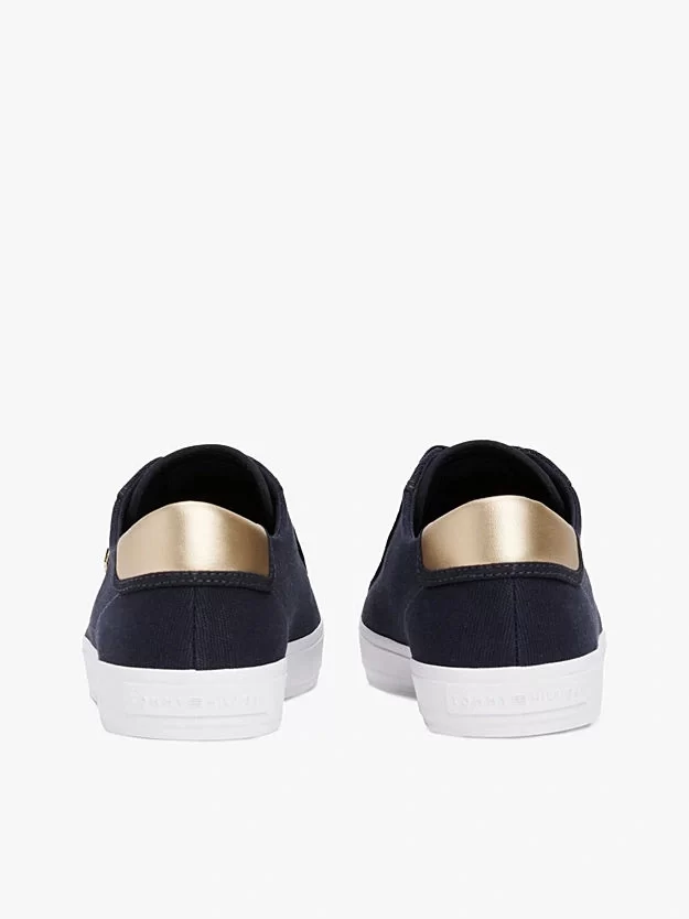 Tommy Hilfiger Kadın Lacivert Kanvas Sneaker
