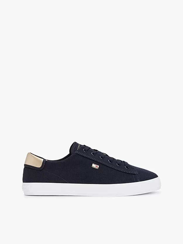 Tommy Hilfiger Kadın Lacivert Kanvas Sneaker