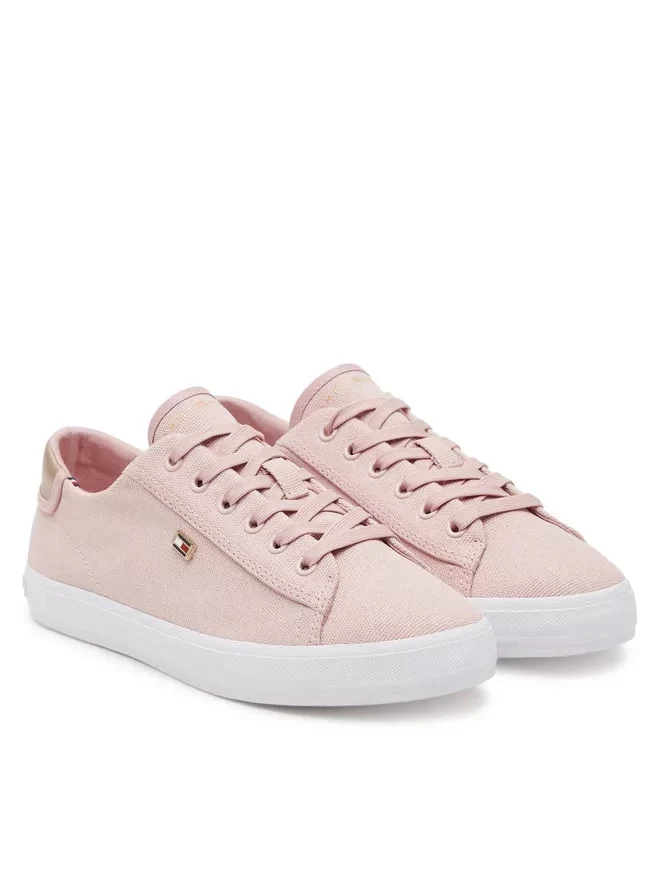Tommy Hilfiger Kadın Pembe  Logolu Sneaker