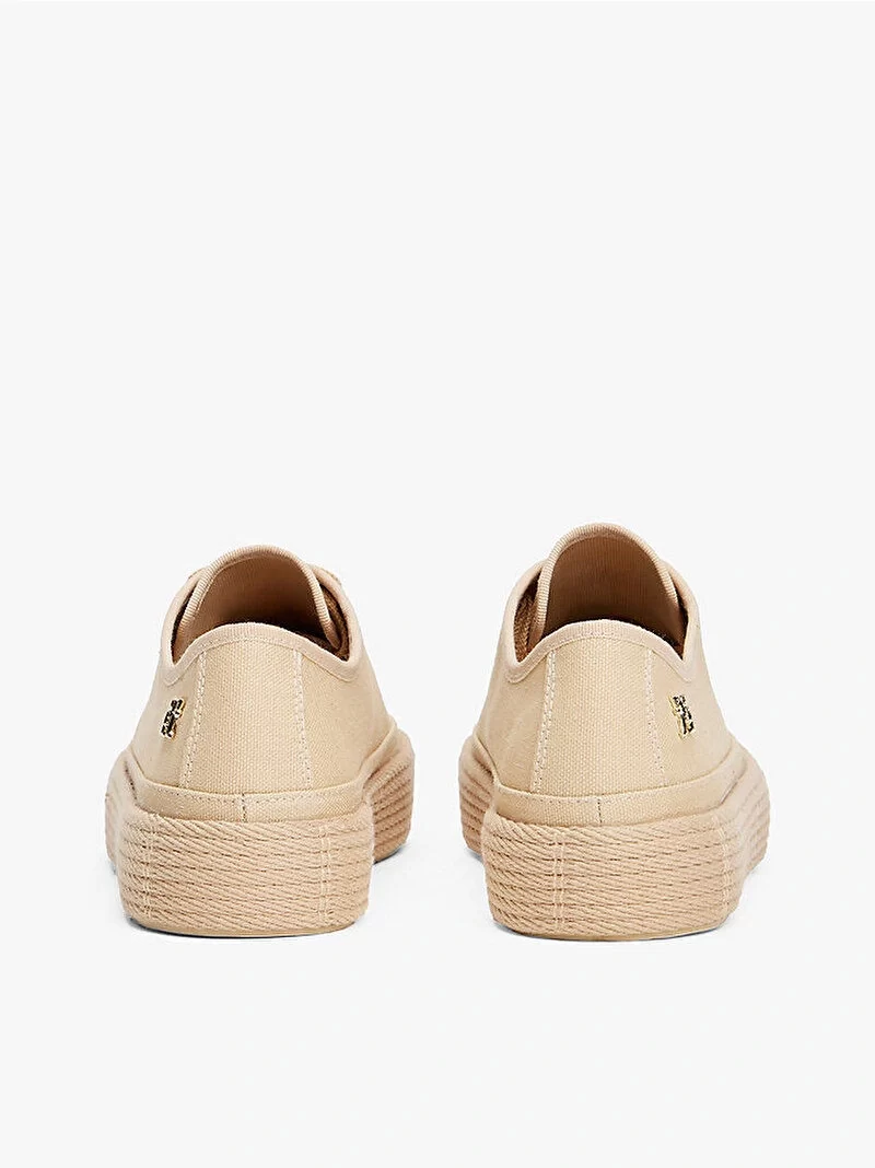 Tommy Hilfiger Kadın Bej Vulkanize Tabanlı Espadril Sneaker