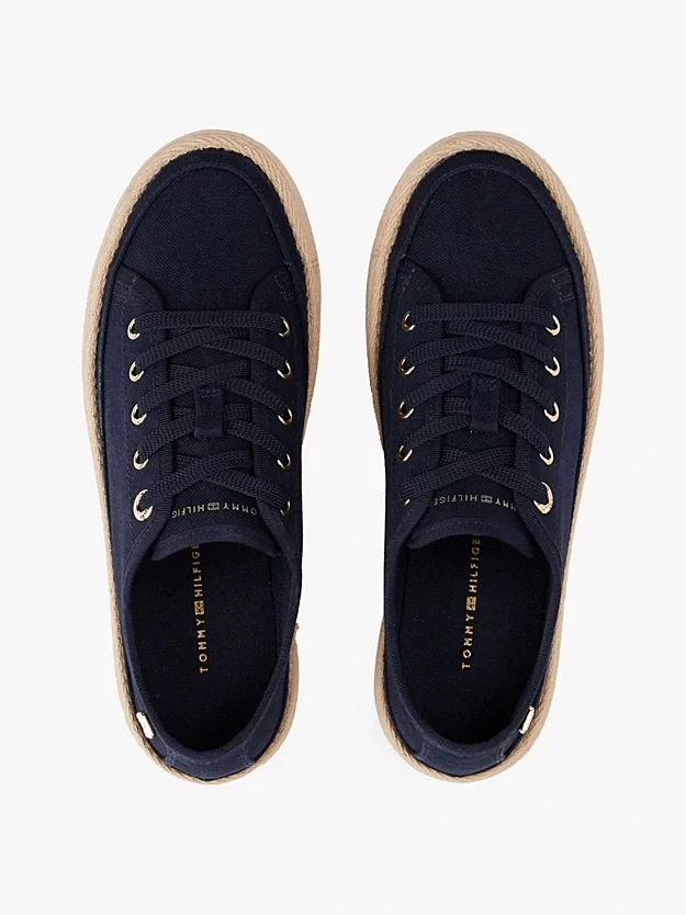 Tommy Hilfiger Kadın Lacivert Vulkanize Espadril Sneaker