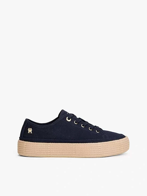 Tommy Hilfiger Kadın Lacivert Vulkanize Espadril Sneaker