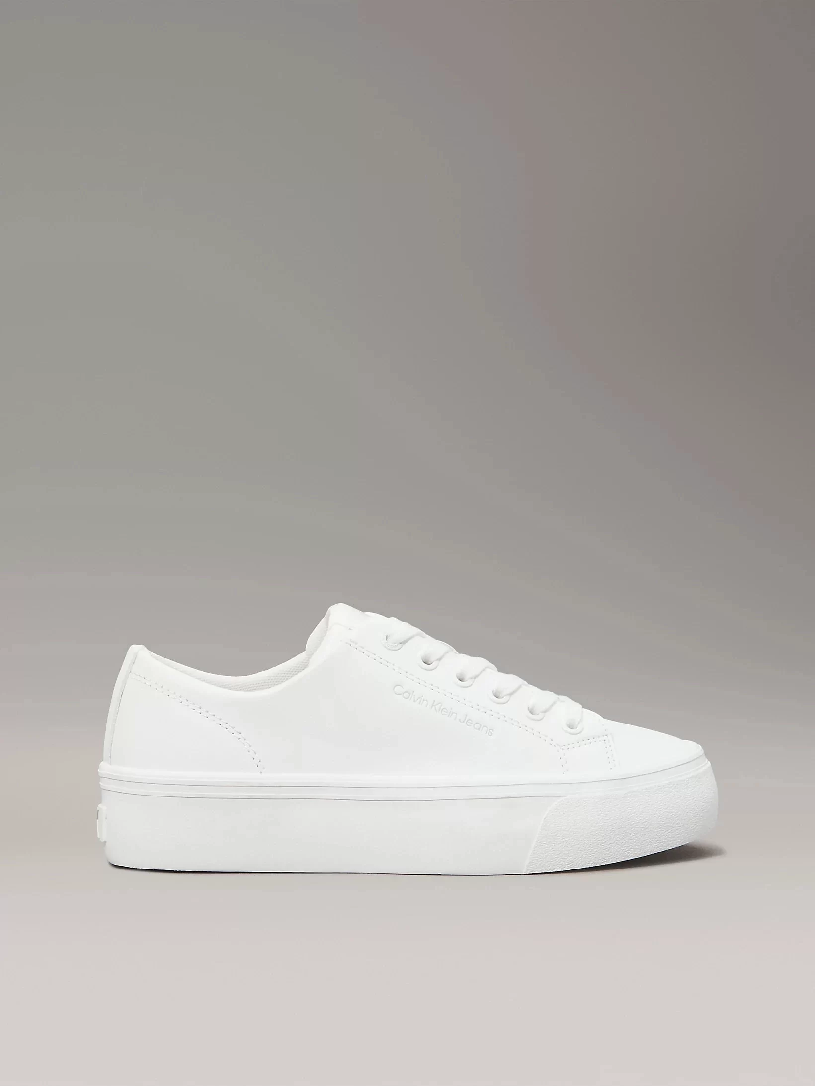 Calvin Klein Kadın Beyaz Platform Logolu Sneaker