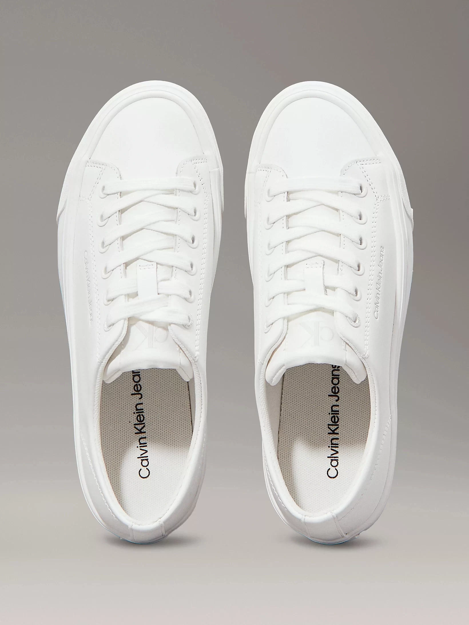 Calvin Klein Kadın Beyaz Platform Logolu Sneaker