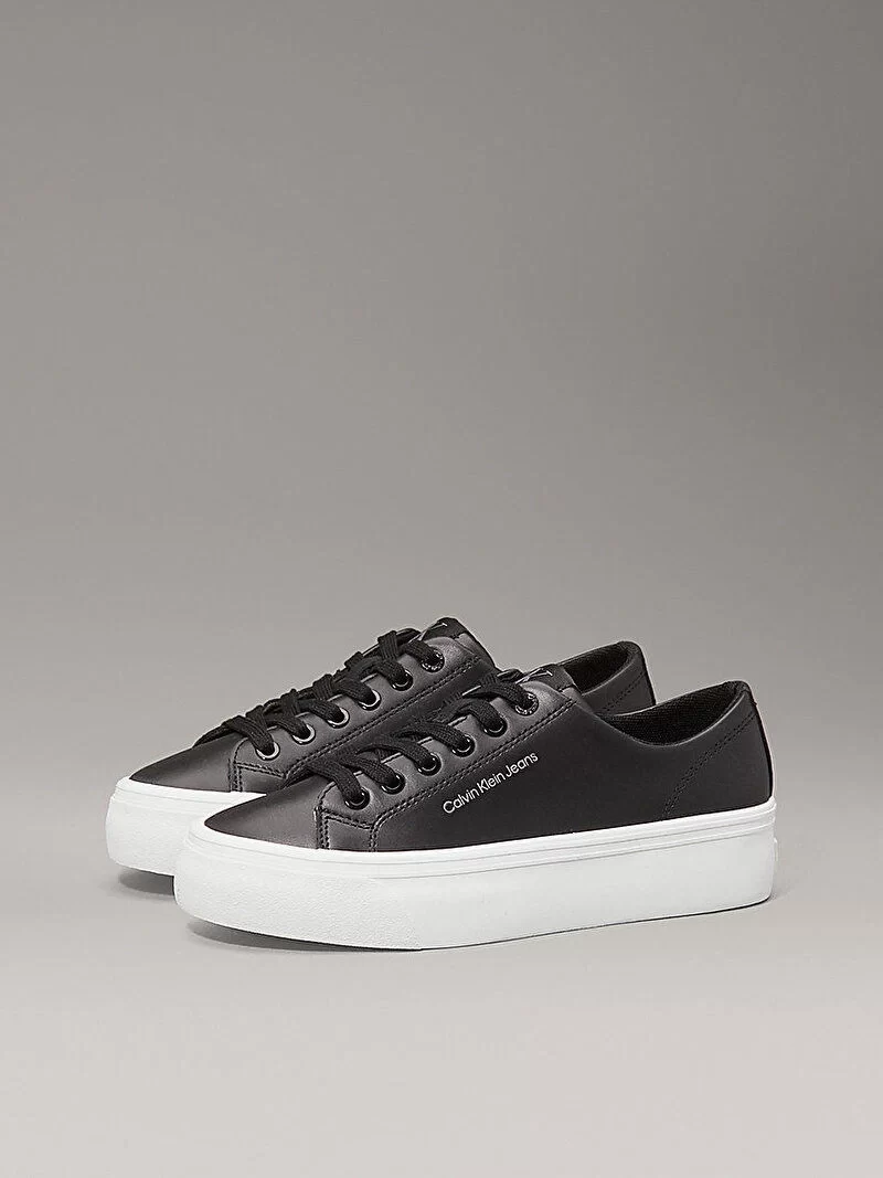 Calvin Klein Kadın Siyah Platform Logolu Sneaker