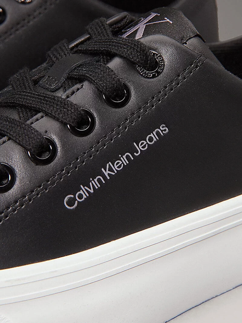Calvin Klein Kadın Siyah Platform Logolu Sneaker