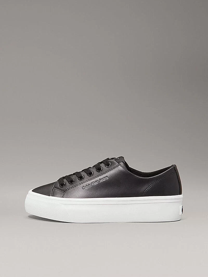 Calvin Klein Kadın Siyah Platform Logolu Sneaker