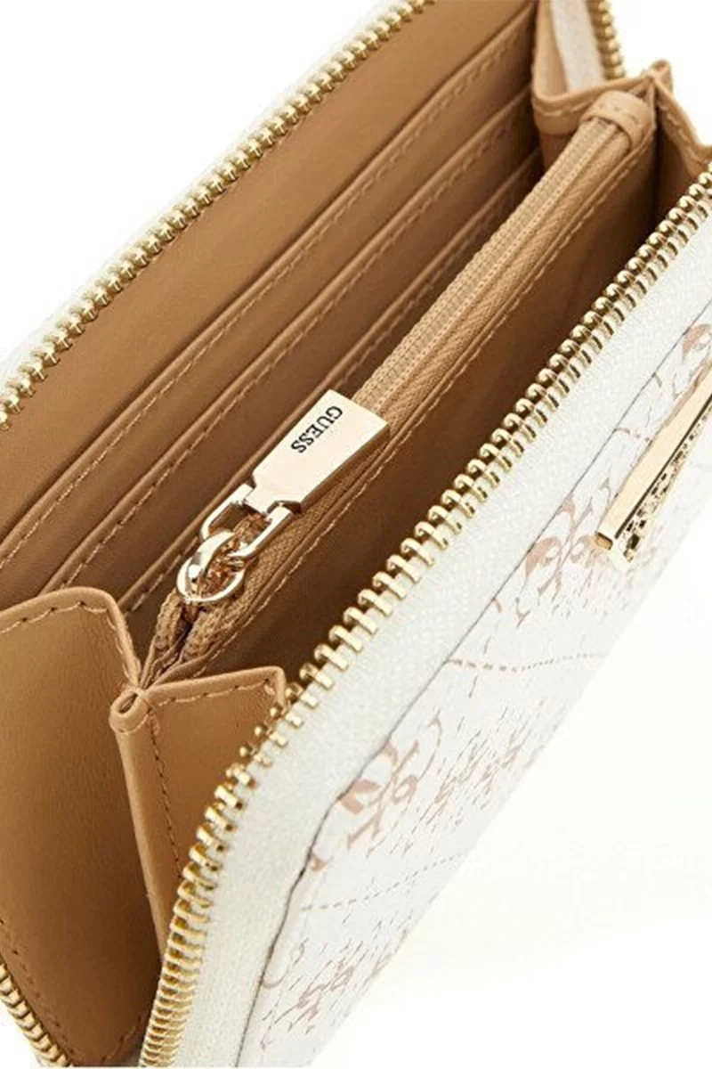 Guess Eco Erıca Slg Med Zıp Around Kadın Krem Cüzdan SWQG9510140-CRG