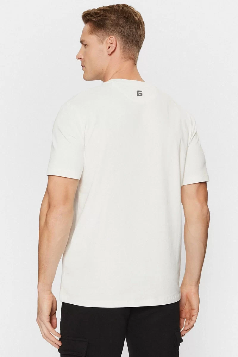 Guess Westly Cn T-Shırt Erkek Beyaz T-Shirt Z5RI12J1314-G018