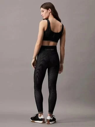 Calvin Klein Kadın Siyah Yüksek Bel Slim Fit Tayt