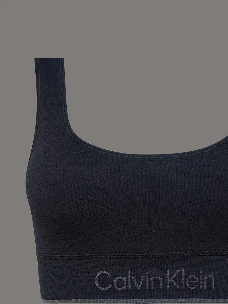 Calvin Klein Kadın Siyah Bel Lastikli Spor Büstiyer