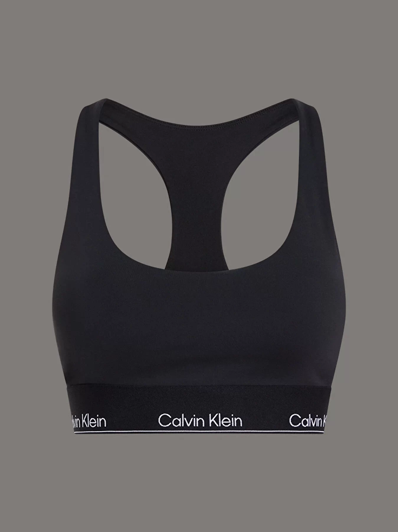 Calvin Klein Kadın Siyah Beli Elastik Bantlı Crop Büstiyer
