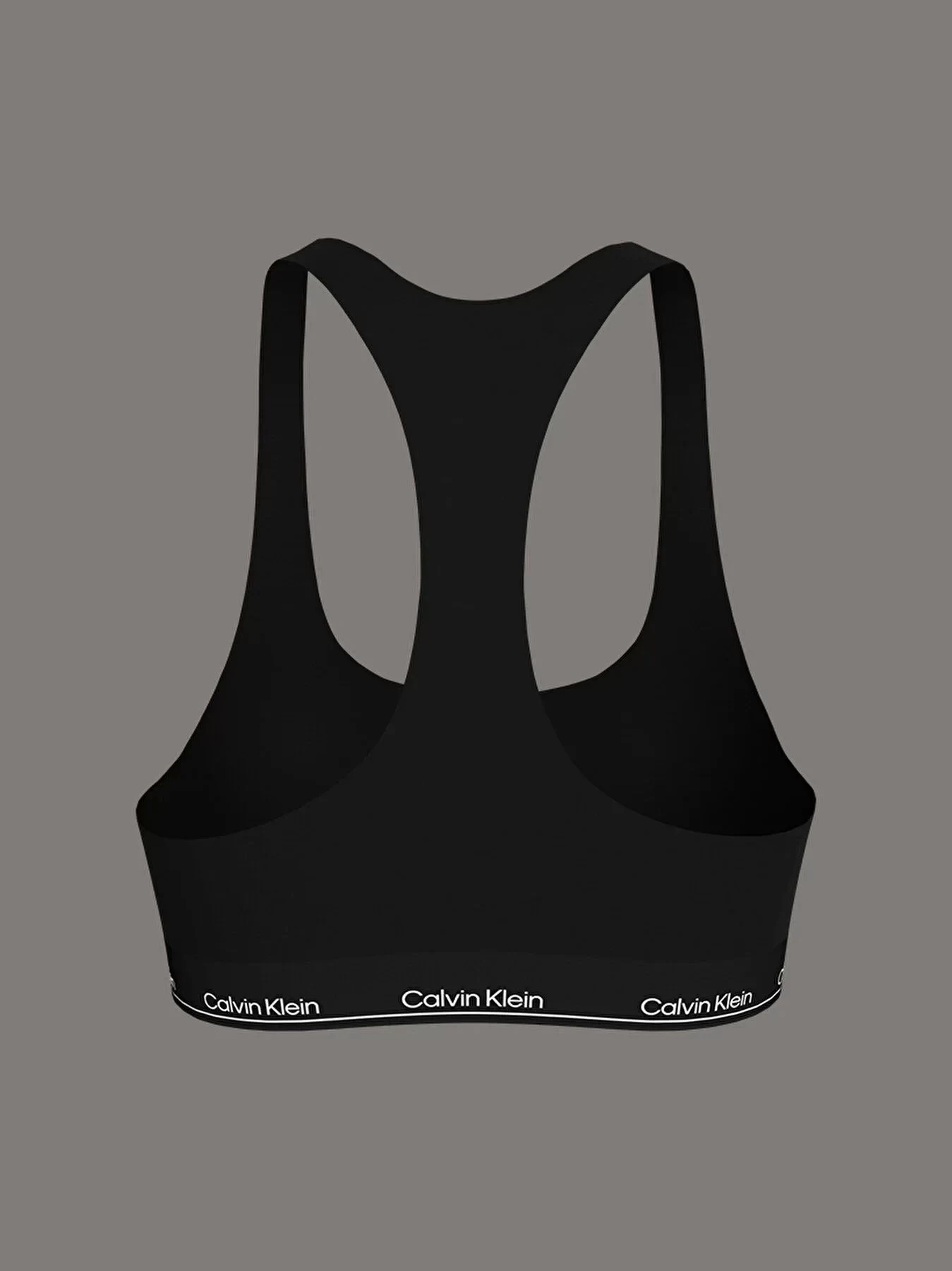 Calvin Klein Kadın Siyah Beli Elastik Bantlı Crop Büstiyer