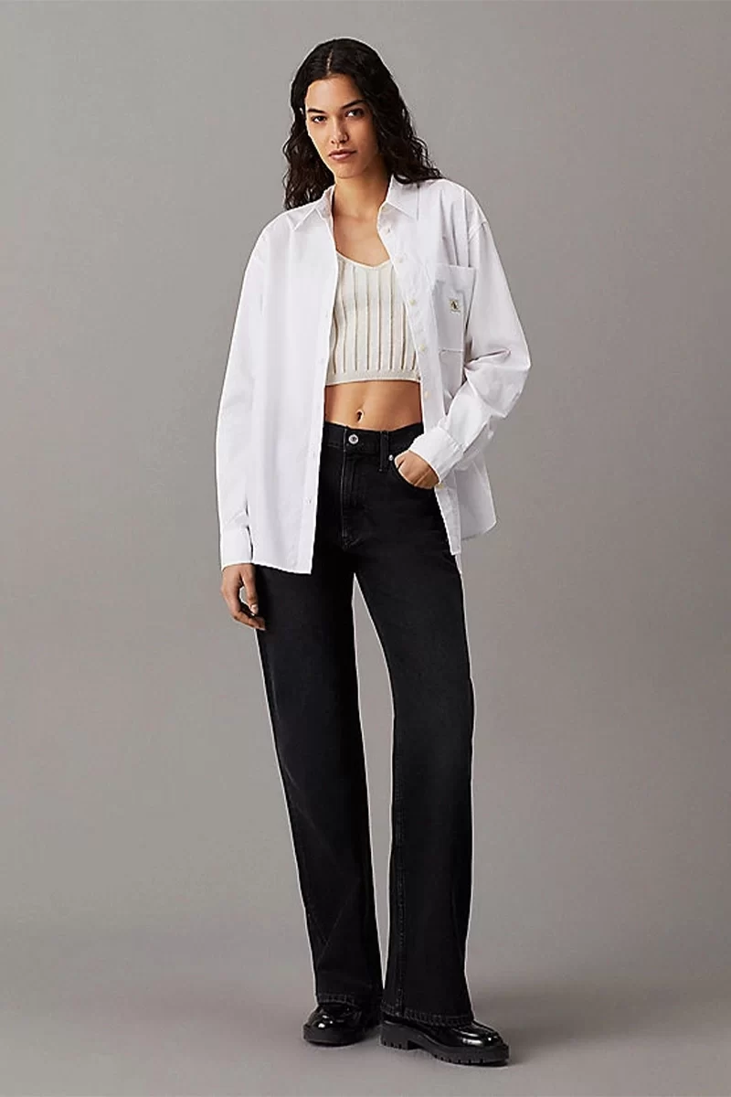 WOVEN LABEL RELAXED SHIRT