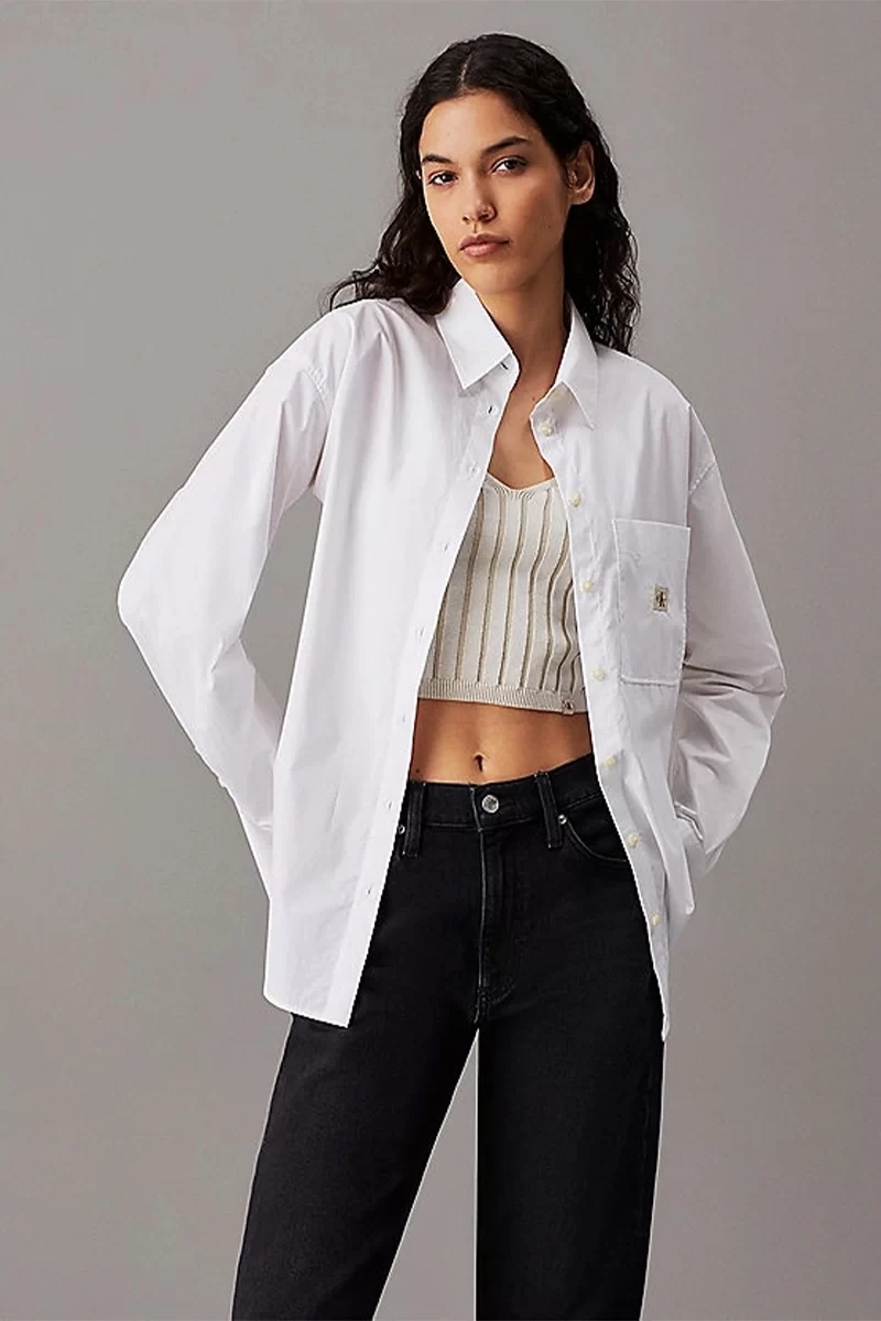 WOVEN LABEL RELAXED SHIRT
