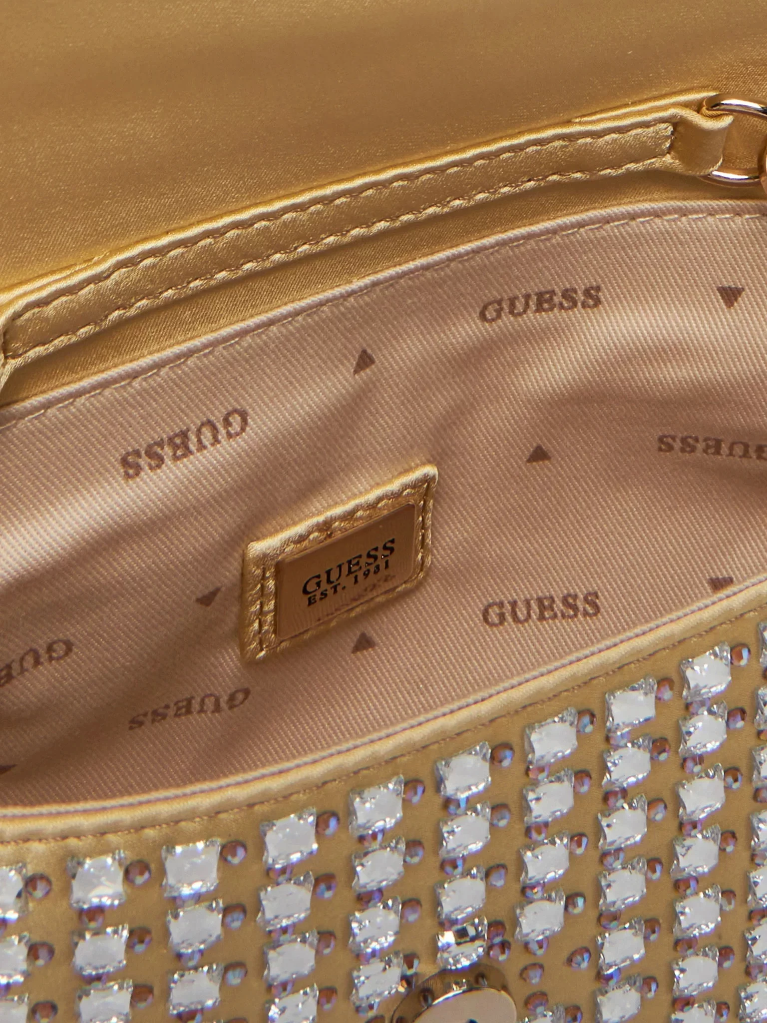 Guess Zalına Flap Clutch Kadın Sarı Omuz Çantası HWIG9350700-GOL