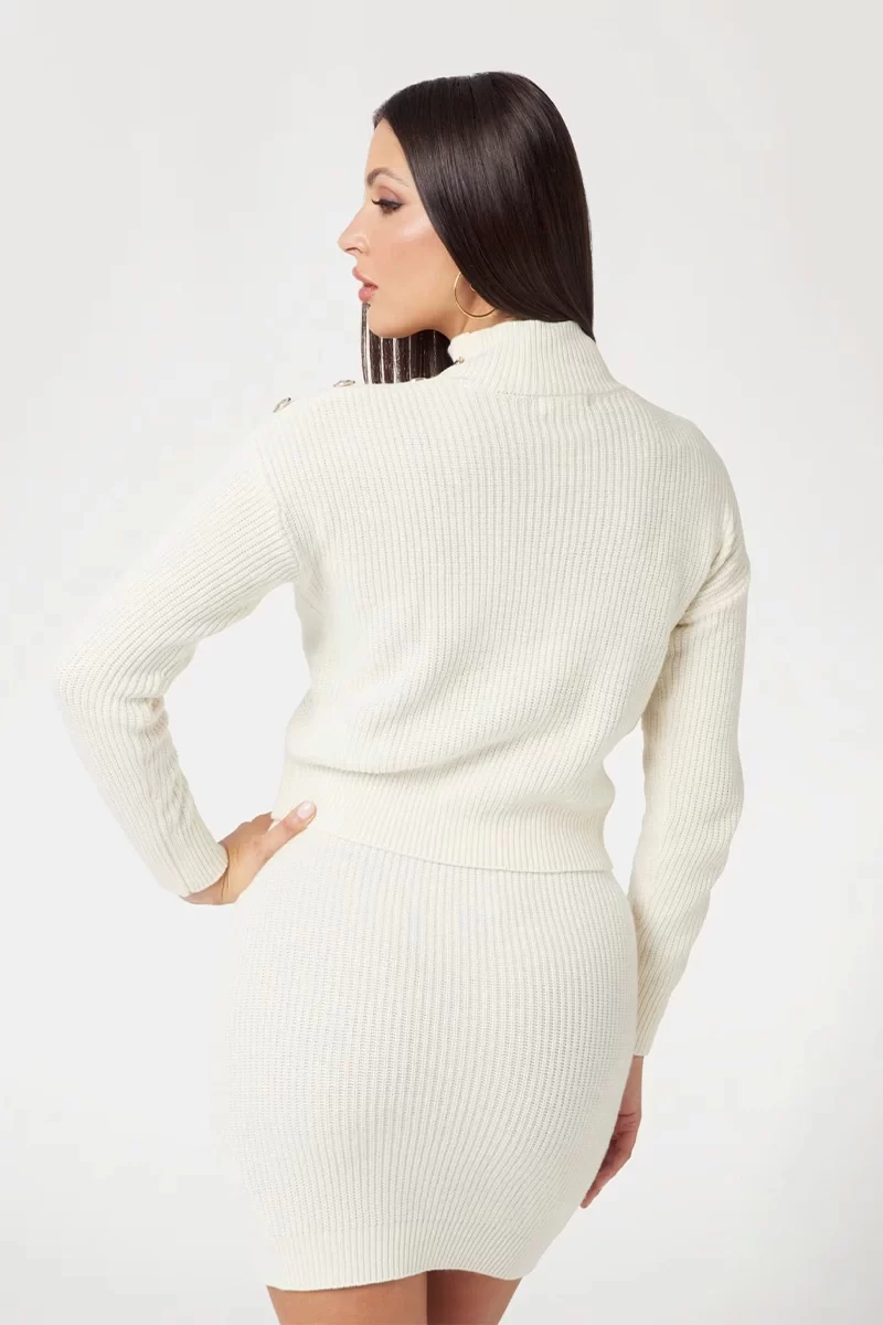 Guess Zylee Ls Mock Neck Swtr Kadın Beyaz Kazak W4BR39Z2WX0-G012