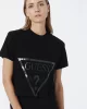 Guess Adele Crop T-Shırt Kadın Siyah T-Shirt V2YI06K8HM0-JBLK
