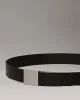Calvin Klein Erkek Metal Plaka Siyah Deri Kemer