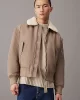 Calvin Klein Erkek Gri Kürklü Mont