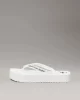 Calvin Klein Kadın Beyaz Platform Logolu Terlik