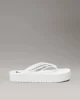 Calvin Klein Kadın Beyaz Platform Logolu Terlik