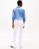 Tommy Hilfiger Kadın Beyaz Orta Bel Bootcut Pantolon