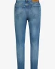 Calvin Klein Kadın Eskitilmiş Regular Fit Mavi Kot Pantolon